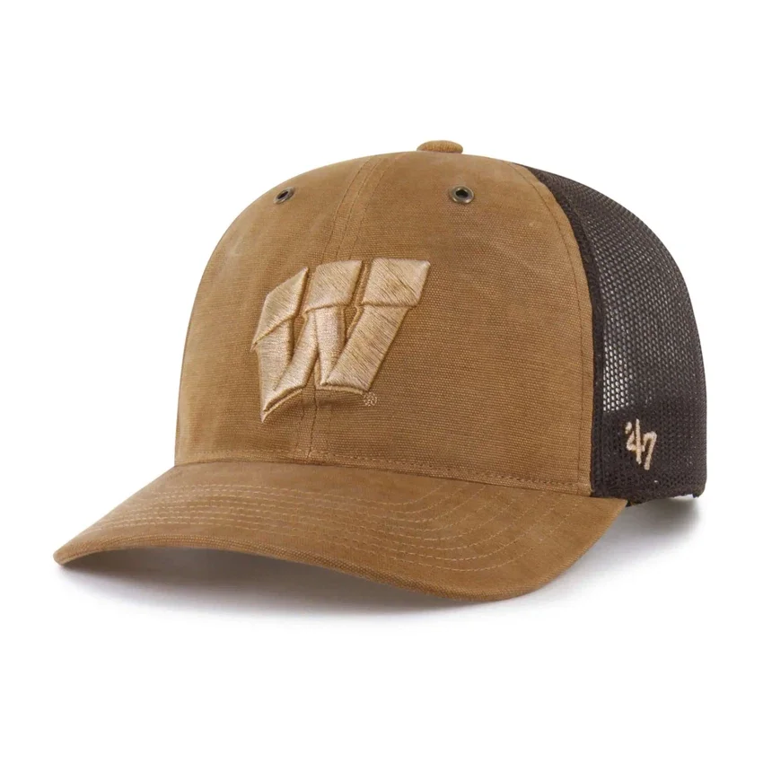 Wisconsin Badgers '47, gorra de camionero teñida, corte holgado